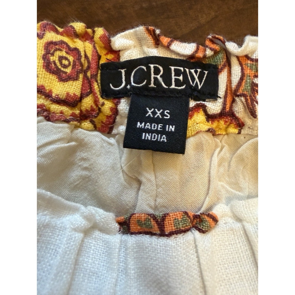 J.Crew 7" Stratus Short in Linen Women's XXS Floral Block Print NWT - Picture 3 of 9